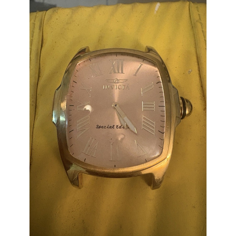 Invicta Lupah Special Edition Gold Tone Watch Head Model 15192 Parts or Repair